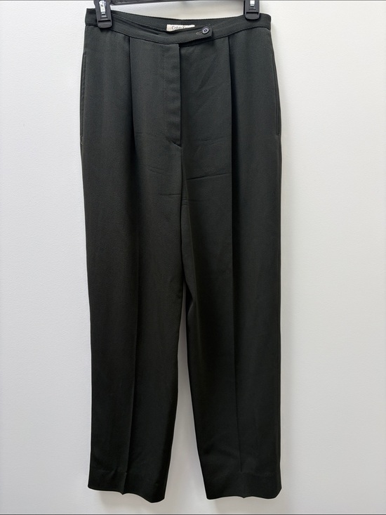 Calvin Klein Collection Pants - Calvin Klein Collection Vintage 90s Green Pleated Wool Blend Trouser Size 6